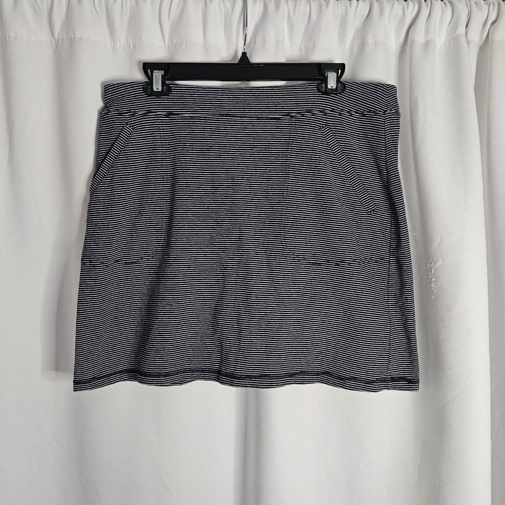 Talbots hello Saturday Navy  White Striped Pull On Skort Large‎ Cotton